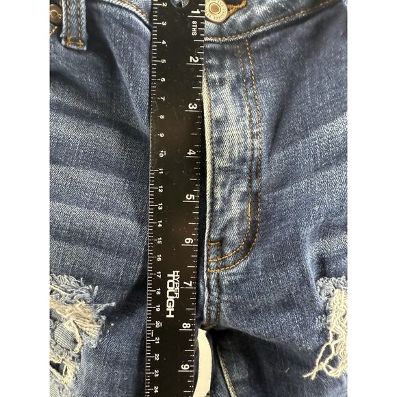 KanCan LA Distressed Skinny Jeans Women’s Size 11/29 Cropped Ankle Blue EUC? - Picture 13 of 16